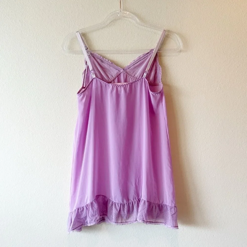 Victoria's Secret Angels Y2K Lavender Purple Coquette Lace Nightie Slip Dress